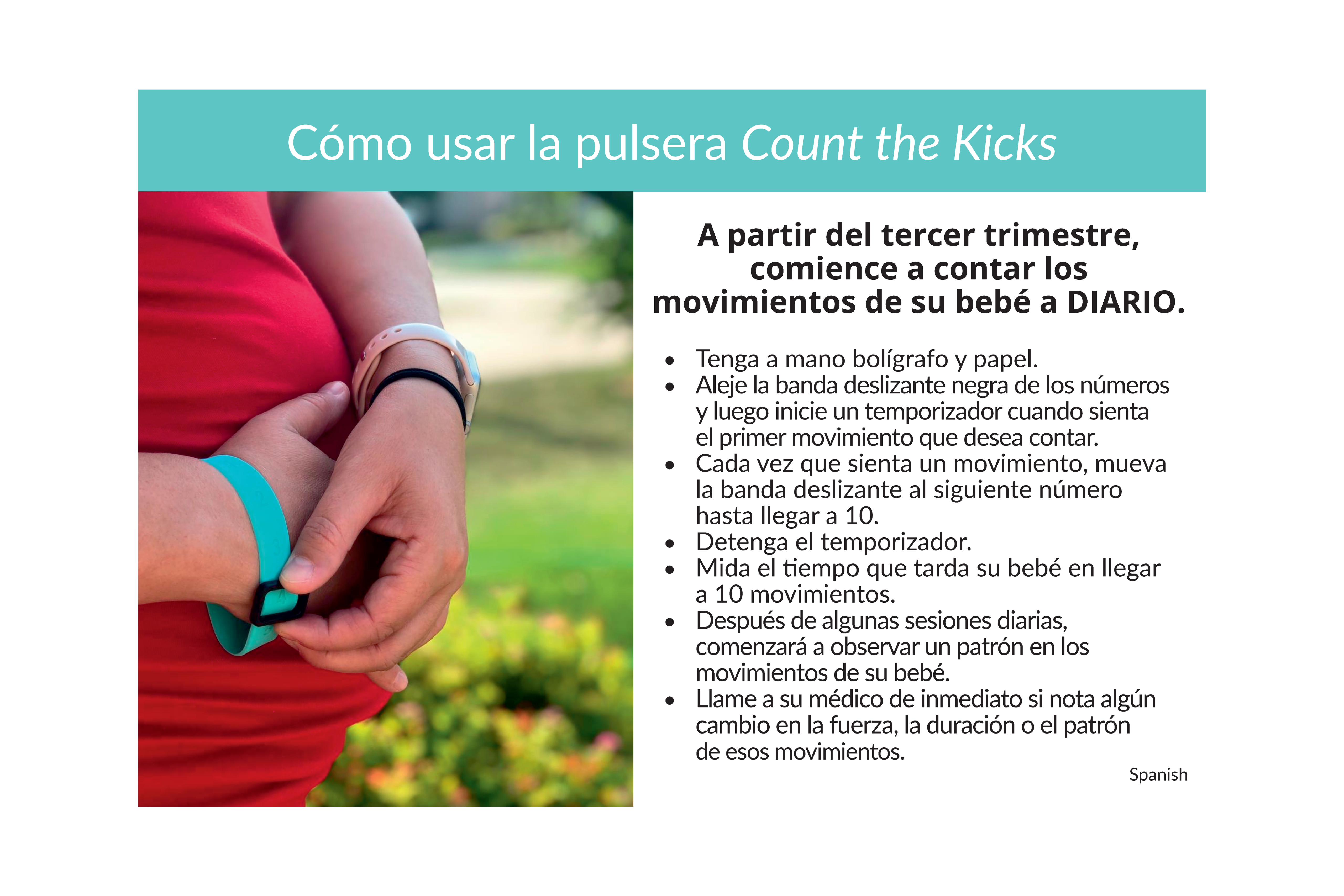 Count the Kicks Wristbands (Spanish) – MN