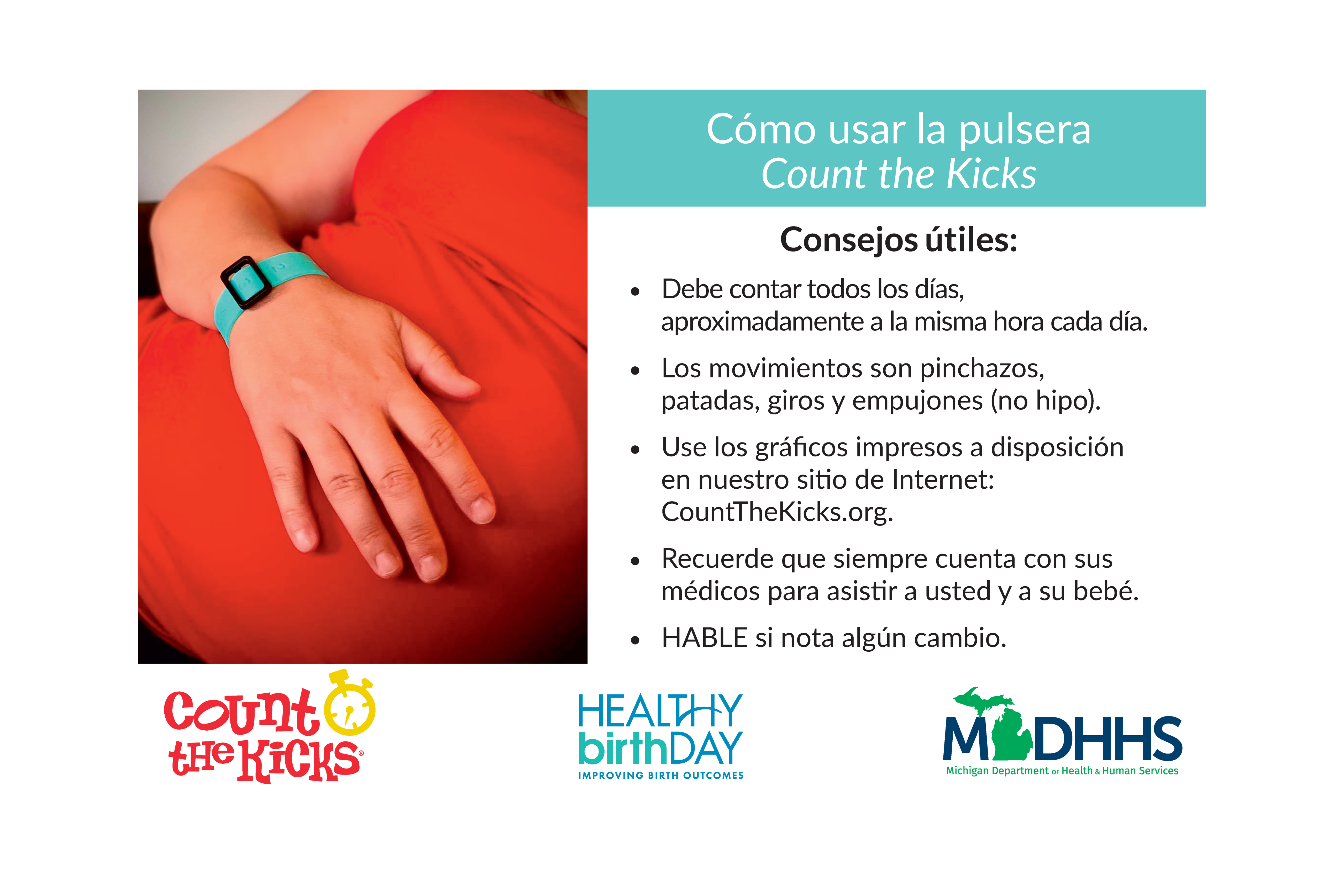 Count the Kicks Wristbands (Spanish) – MN